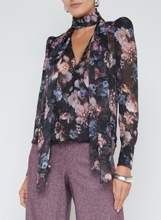 Cambria Tie Neck Blouse - Cedar & Lily Clothier