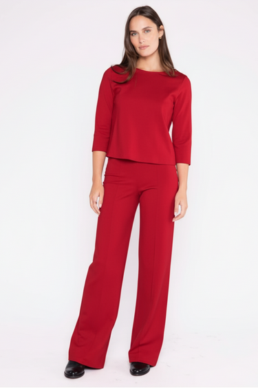Enhanced red outfit product photo