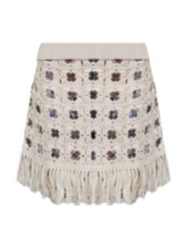 Gypset Crochet Mirrowed Mini Skirt - Cedar & Lily Clothier