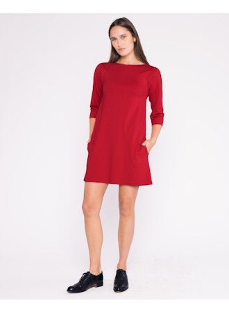 Ponte Knit A - Line Dress - Cedar & Lily Clothier