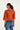 ORANGE BOHO FLOWERS EMBROIDERED SHORT SLEEVE BLOUS