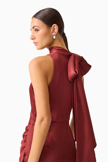 Calista Neck Scarf Mini Dress