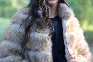 Aisling Faux Fur and Leather Jacket - Cedar & Lily Clothier