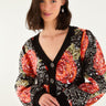 Latin Roses Sequin Kint Cardigan - Cedar & Lily Clothier