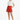 Red Belted Shorts On Model