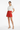 Red Belted Shorts On Model