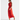 Red Sleeveless Midi Dress